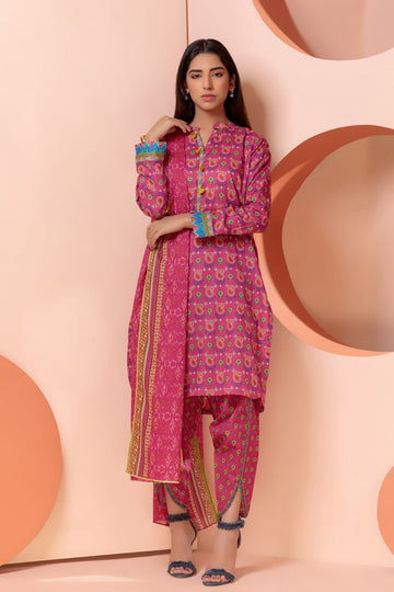 Bonanza Satrangi Pink Lawn Suit Ssk222p18 Eid Pret 2022 Online Shopping